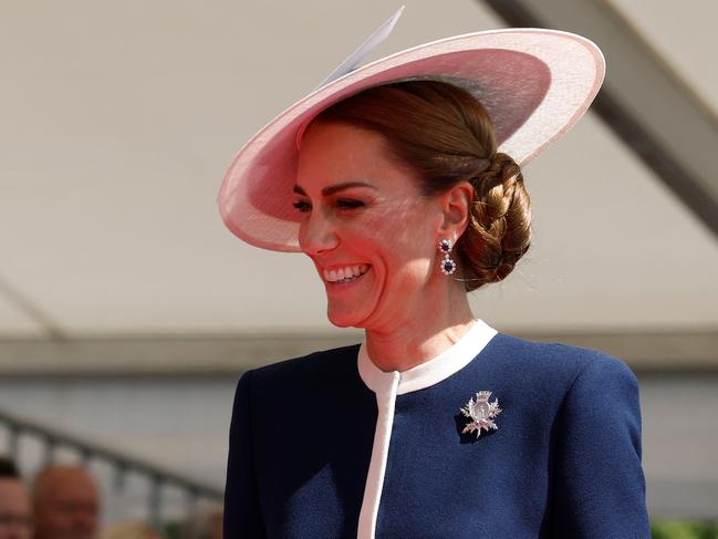 Princess Catherine was all smiles in Glasgow. Picture: AFP