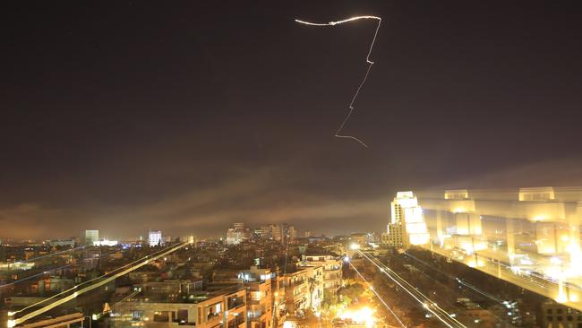 Syria responds with air defence over Damascus as the US and allies launch the attacks on different parts of the capital.