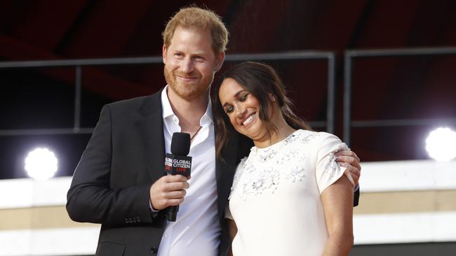 The couple appeared onstage during the Global Citizen event. Picture: John Lamparski/Getty Images