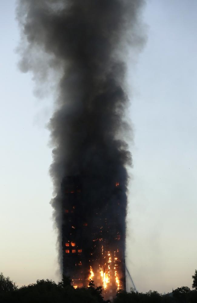 Local campaigners warned in November that the neglect of the tower block would end in tragedy. Picture: Matt Dunham/AP