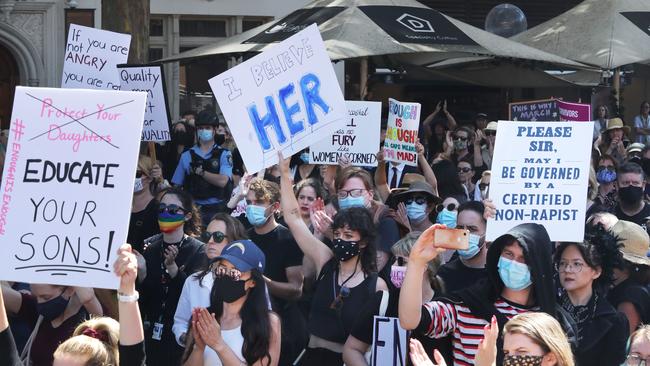 The women's March 4 Justice rally in Sydney this week. Picture: John Feder