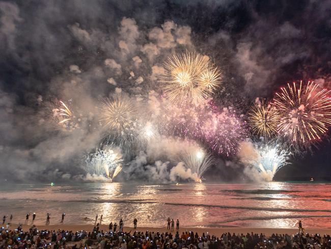 More than 40,000 people attended the SeaFire fireworks event this year at Surfers Paradise beach. Picture: Novasoma Photography