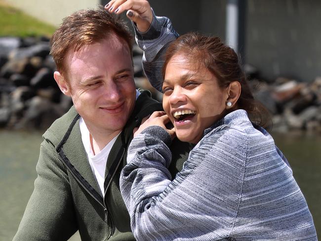 Damian Berg and girlfriend Marvie Lucresio Torreon are living back in South Australia. Picture: Dean Martin