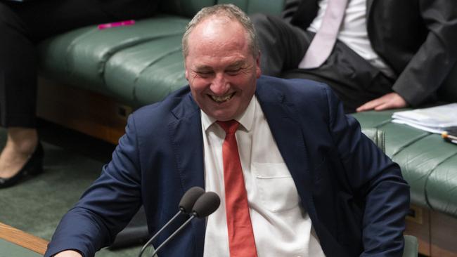 New Australian Deputy Prime Minister Barnaby Joyce during Question Time at Parliament House in Canberra on Tuesday. Picture: NCA NewsWire/Martin Ollman