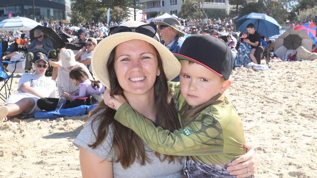Olivia and Austin Brealey at day three of the Pacific Airshow, 20 August 2023. Picture: Richard Gosling