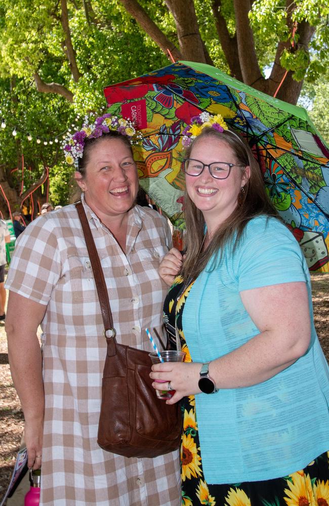 Maree Hazeldene (left) and Maddy Hensel, Toowoomba Carnival of Flowers Festival of Food and Wine, Saturday, September 14th, 2024. Picture: Bev Lacey