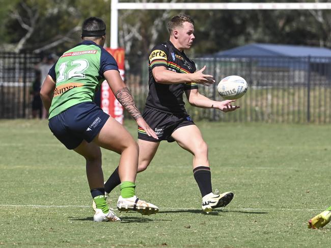 CANBERRA, AUSTRALIA, NewsWire Photos. MARCH 9, 2024: UNE SG Ball Cup - NSWRL Junior Reps Round Six Canberra Raiders vs Penrith Panthers at Raiders Belconnen in Canberra. Picture: NCA NewsWire / Martin Ollman