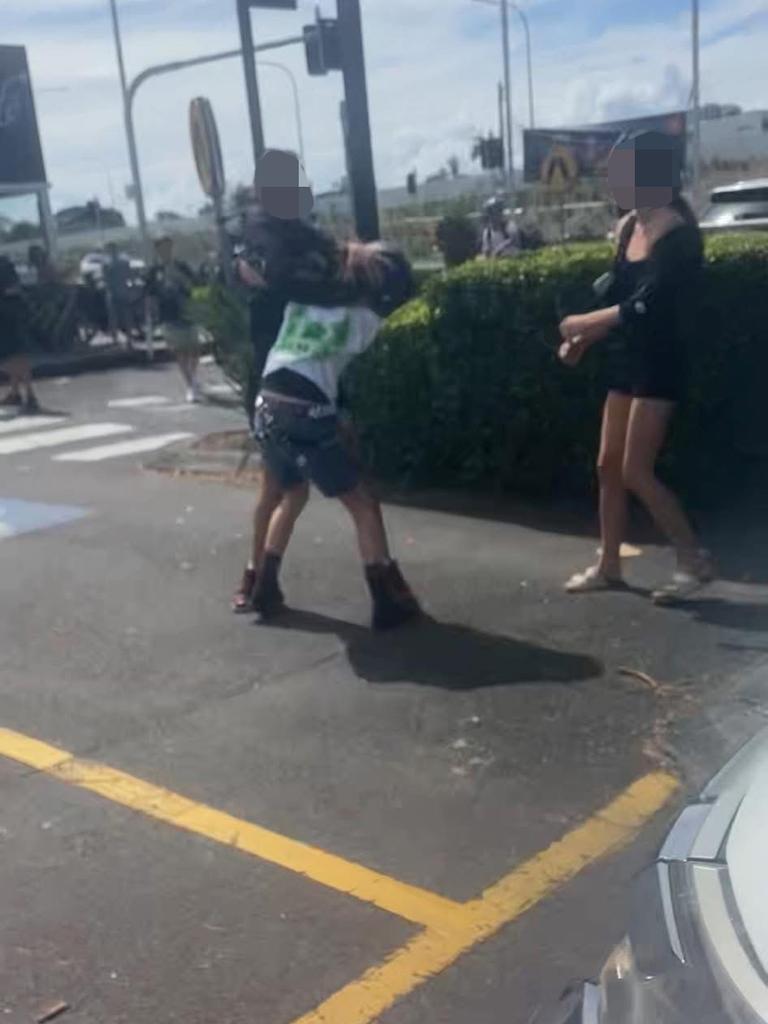 An angry Gold Coast mum has posted pics of her 11-year-old daughter allegedly being “viciously attacked” by a group of teenage girls outside a local McDonald’s restaurant. Pics Facebook