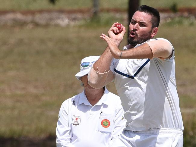 Coomera Hope Island fast bowler Josh Henderson. Picture: Steve Holland