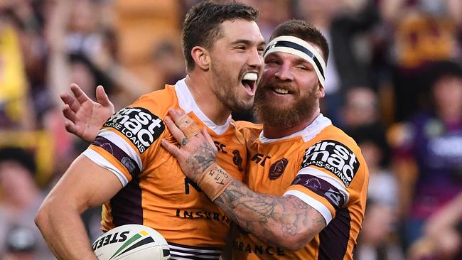 The Broncos have found form just in time for the finals. Picture: AAP Image/Dave Hunt