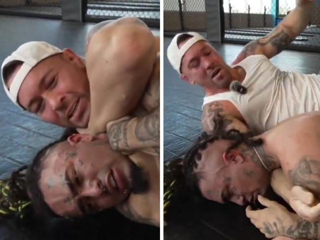 Colby Covington choked Lil Pump unconscious. Photo: Twitter