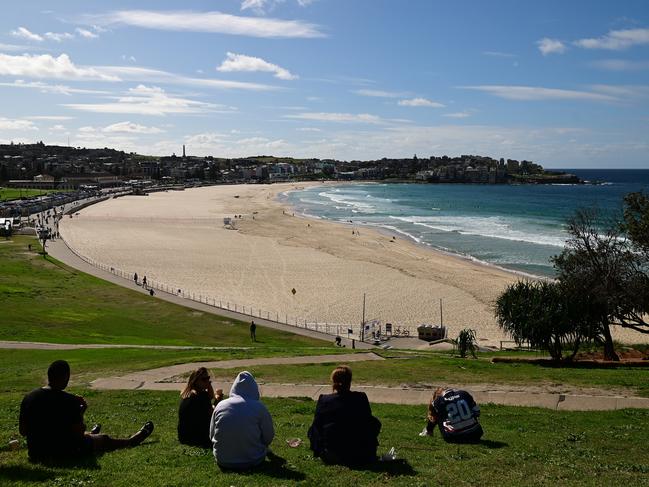 Sydney’s popular Bondi Beach has been reopened to the public after being closed due to COVID-19. Picture: Joel Carrett