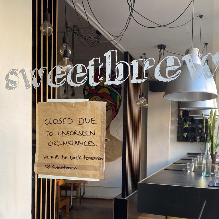 Sweetbrew on George St in Launceston was closed on Saturday. Picture: Rosemary Murphy