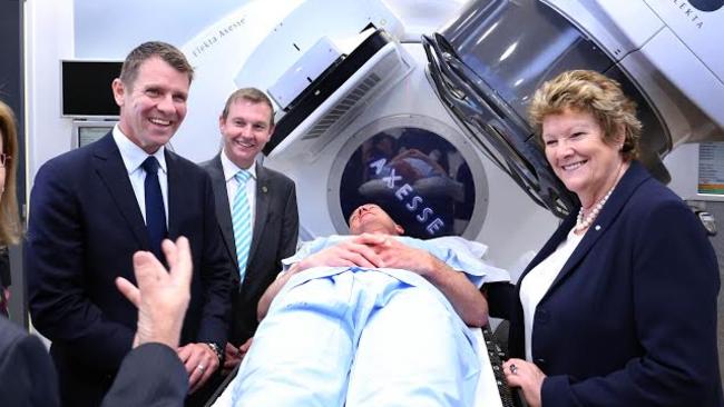 Health Minister Jillian Skinner with retiring Premier Mike Baird. Picture: Supplied