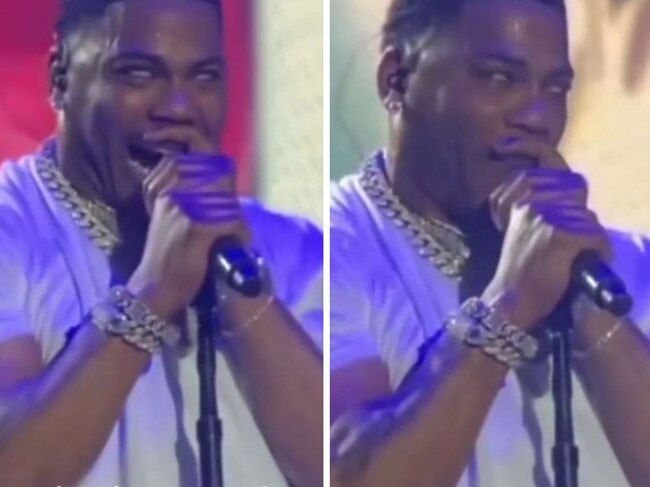 Fans concerned over footage of rapper Nelly during a recent performance in Melbourne.