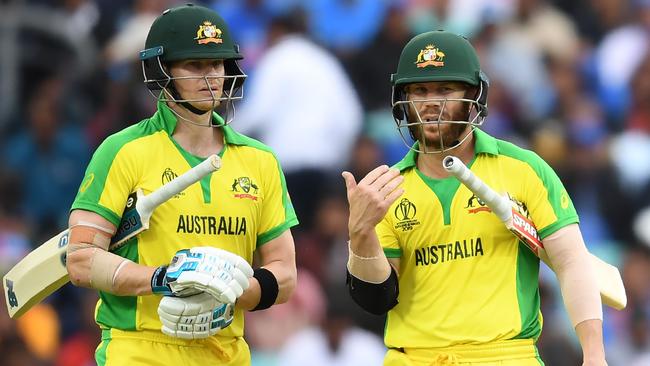 The repaired bond Steve Smith, left, David Warner helped them during the World Cup and the Ashes tour