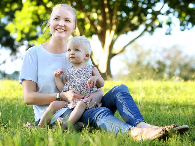 Emma Wilson with daughter Henley. Picture: Kristi Miller