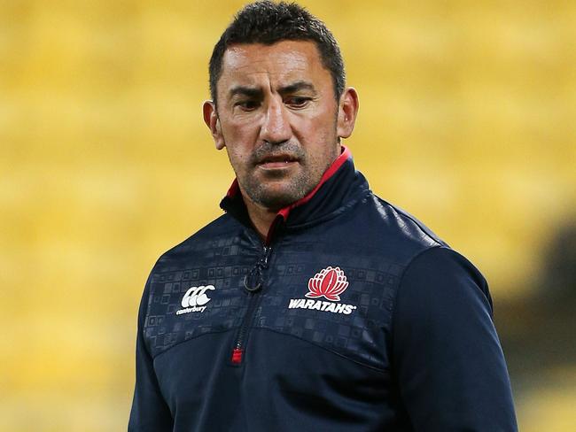 WELLINGTON, NEW ZEALAND - APRIL 07:  Coach Daryl Gibson of the Waratahs looks on during the round seven Super Rugby match between the Hurricanes and the Waratahs at Westpac Stadium on April 7, 2017 in Wellington, New Zealand.  (Photo by Hagen Hopkins/Getty Images)