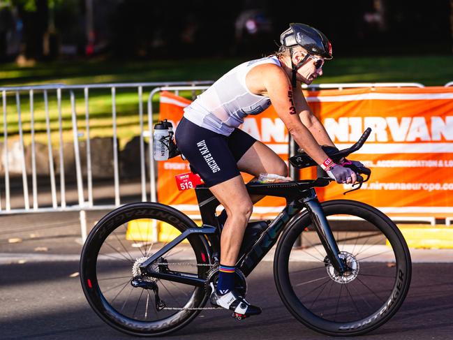 Competitors in the Ironman 70.3 Tasmania in Hobart Picture: Linda Higginson