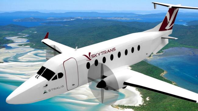 Cairns-based airline Skytrans and Stralis Aircraft will partner in a high-tech trial of Australia's first hydrogen electric propulsion aeroplane which will completely eradicate harmful aircraft emissions and lower operating costs. Picture: Supplied