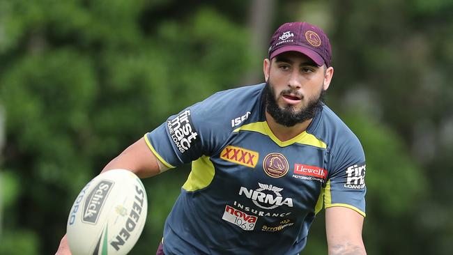 Jack Bird. The Brisbane Broncos training at Red Hill. Pic Peter Wallis