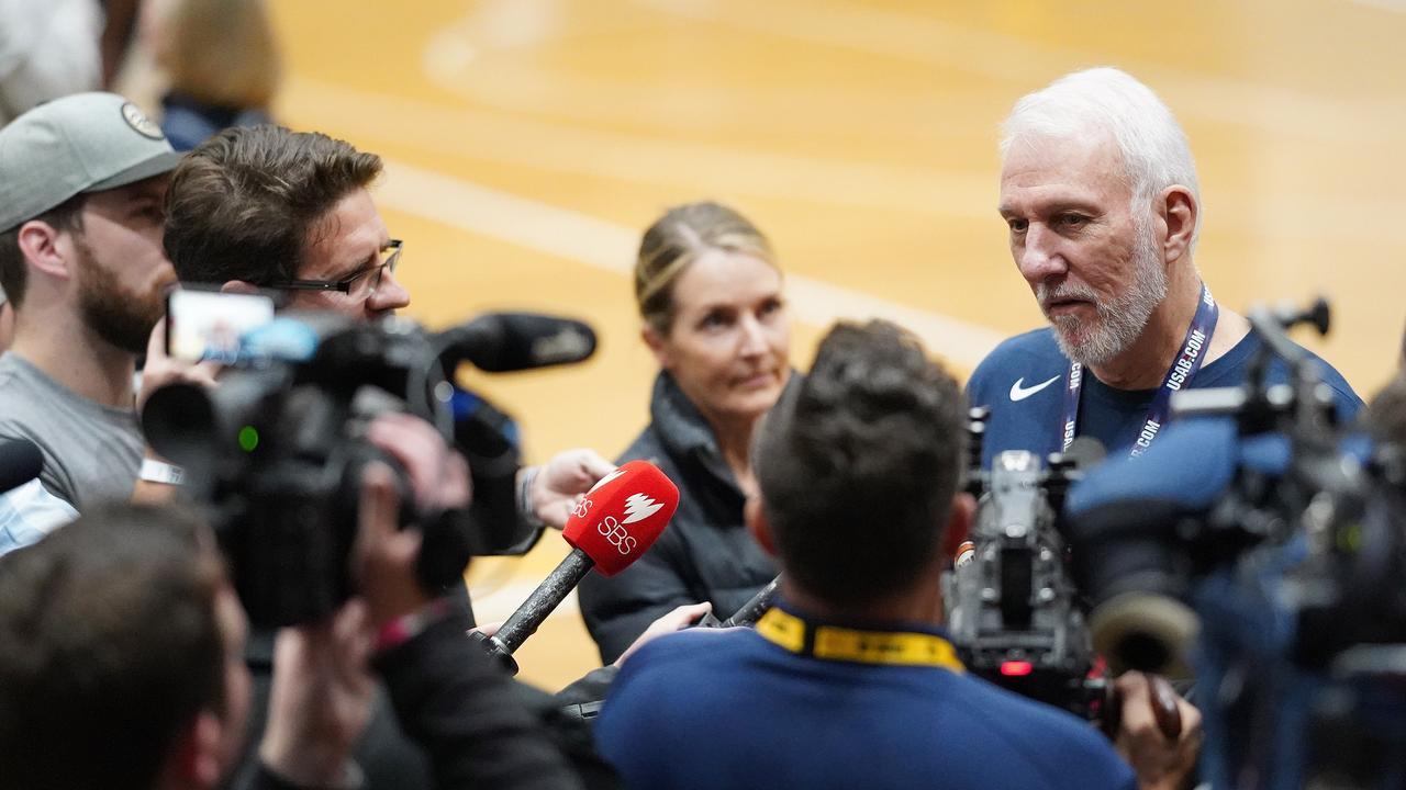 USA National Team Coach Gregg Popovich was in mid-season form.