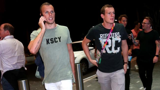 Kyle Chalmers arrives at the Star Hotel in Broadbeach. Picture: Mike Batterham