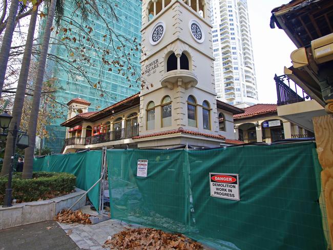 Demolition underway at Tower Square. Picture: Phillip Rogers