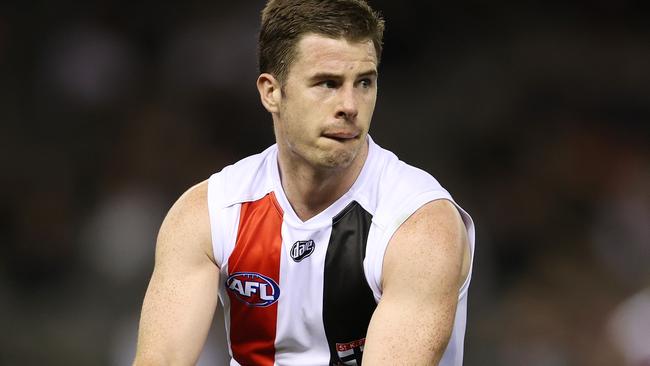 2021 AAMI Community Series. Carlton vs St Kilda at Marvel Stadium, Melbourne.  04/03/2021.   Jack Higgins of the Saints during the 3rd qtr.    . Pic: Michael Klein