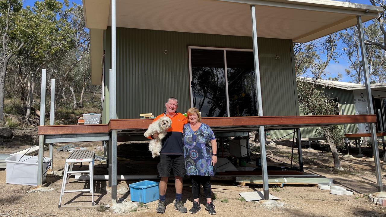 Glen Lough Cabins located in Glen Aplin. Pictured: Sheila and Pat O'Boyle and their dog Patch. Photo: Madison Mifsud-Ure / Stanthorpe Border Post