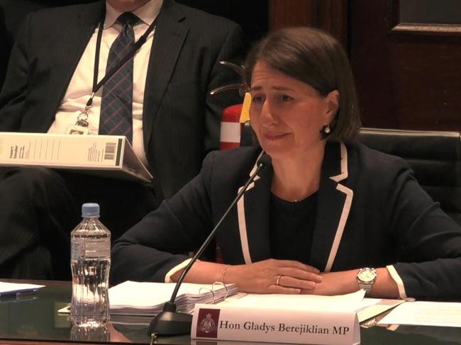 NSW Premier Gladys Berejiklian speaks at NSW budget estimates.