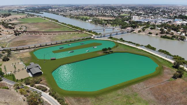 The water-sport park planned for Murray Bridge has been knocked back. Picture: Supplied