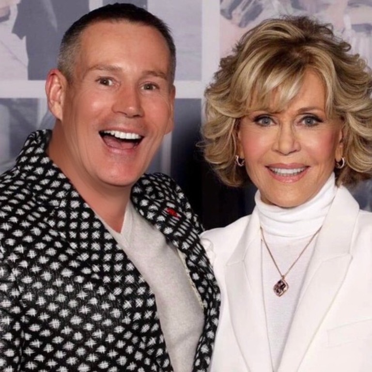 Oscar winner, movie and TV queen Jane Fonda with Craig Bennett. Photo: Supplied