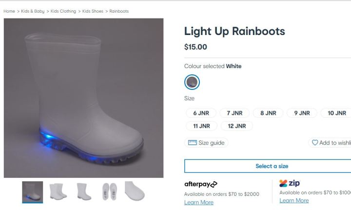 Kmart rain boots on sale toddler