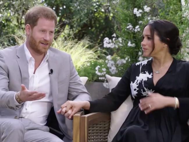 Can Harry and Meghan be happy or will they carry on a “war” with relatives? ask royal experts. Picture: CBS