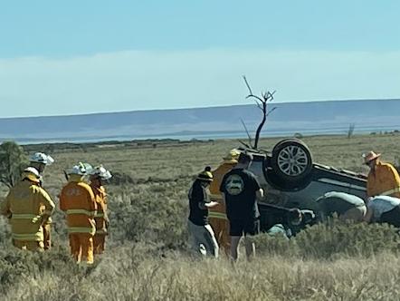 There's been a serious single vehicle crash on the Augusta Highway between Port Augusta and Port Pirie. Picture: Isaac Selby