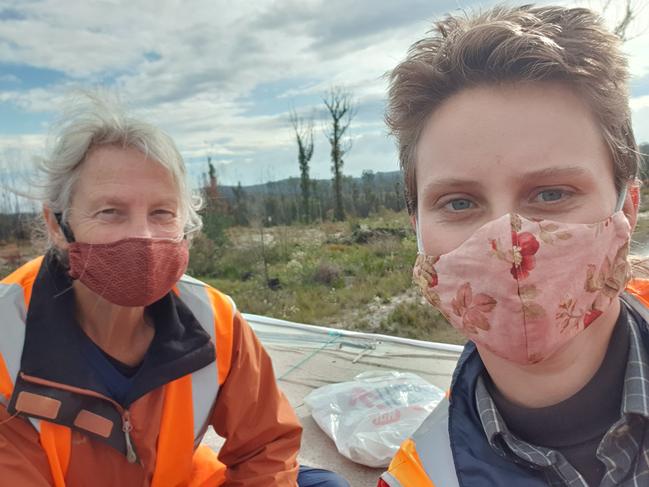 Protesters block road to south coast chip mill