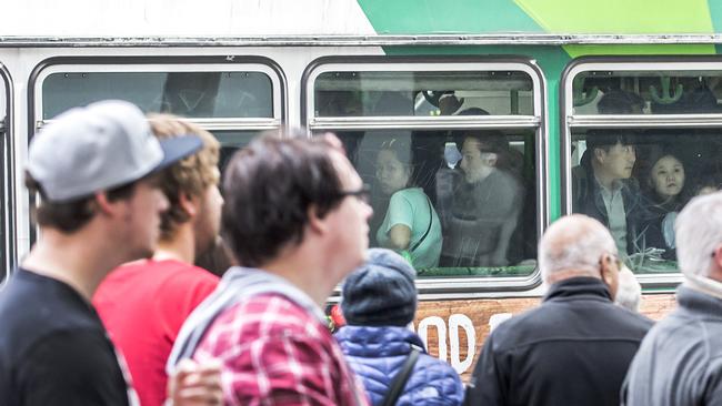 There are fears that a heatwave could cripple Melbourne’s public transport network. Picture: Sarah Matray