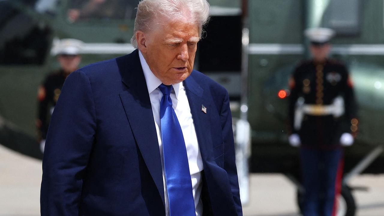 Mr Trump at Joint Base Andrews. Picture: Win McNamee/Getty Images via AFP