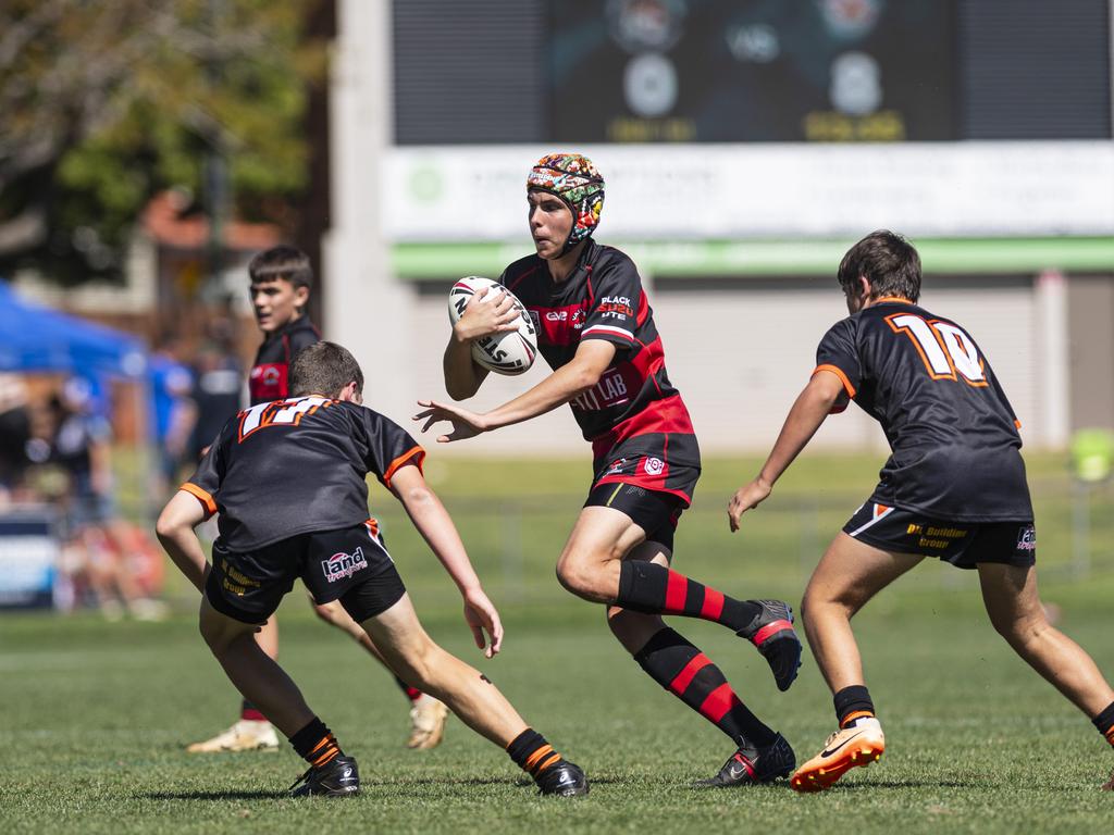 Elliot Coleman of Valleys against Southern Suburbs in U13/14 boys Toowoomba Junior Rugby League grand final at Toowoomba Sports Ground, Saturday, September 7, 2024. Picture: Kevin Farmer