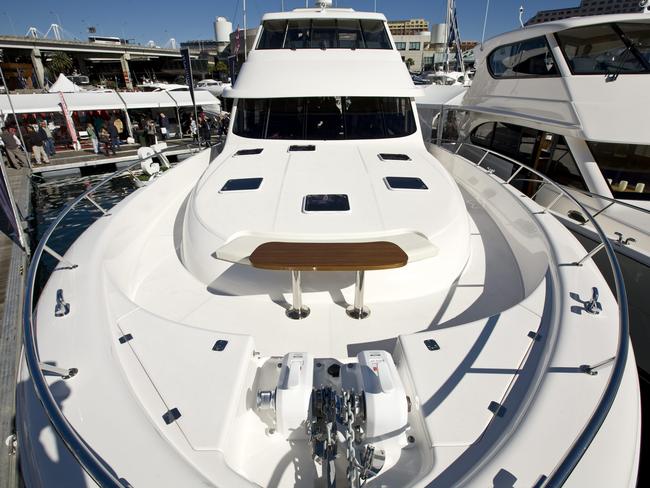 Maritimo M73 Yacht. 81.5ft long, 21ft wide, costs AUD4.7m and sleeps 7 people. The Sydney International Boat Show 2009, Darling Harbour and Sydney Exhibition and Convention centre, runs from July 31 to Aug 3. Pictures: Charlie Brewer