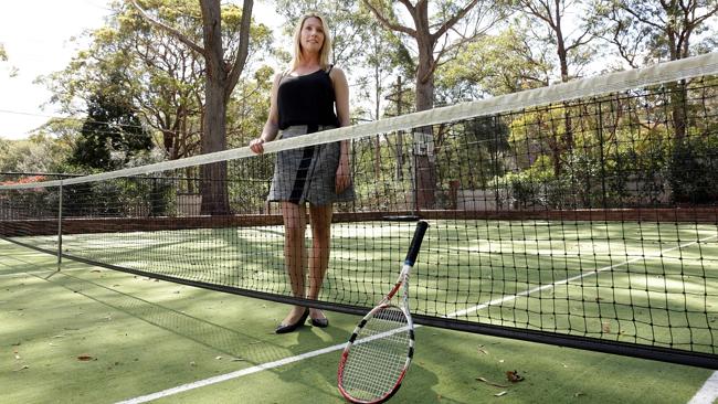 Real Estate agent Ingrid Evers at a property in Beecroft that has been a family's tennis court. It is on the market with &