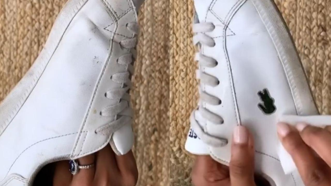 How to clean white sneakers 