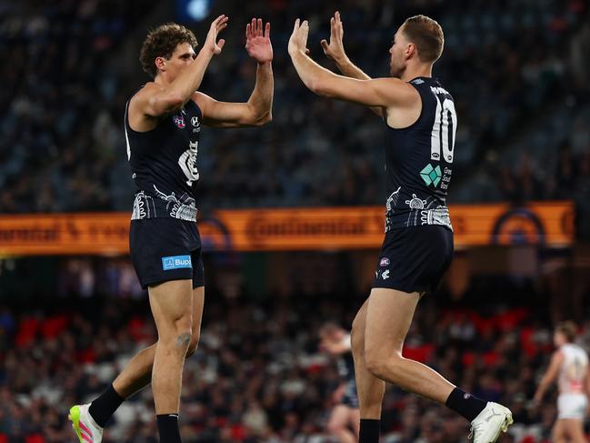 Charlie Curnow and Harry McKay are highly paid Blues. Picture: Getty Images