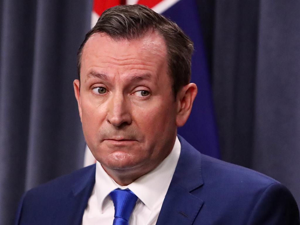 WA Premier Mark McGowan announced the Covid-19 rule changes on Friday. Picture: Colin Murty/The Australian