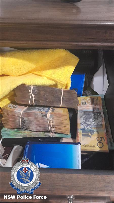 More than $115,000 in cash was seized. Picture: Police media