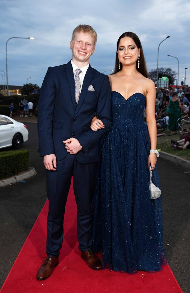 Darcy White and Hannah Stopford at Highfields State Secondary College. Picture: Patrick Woods.