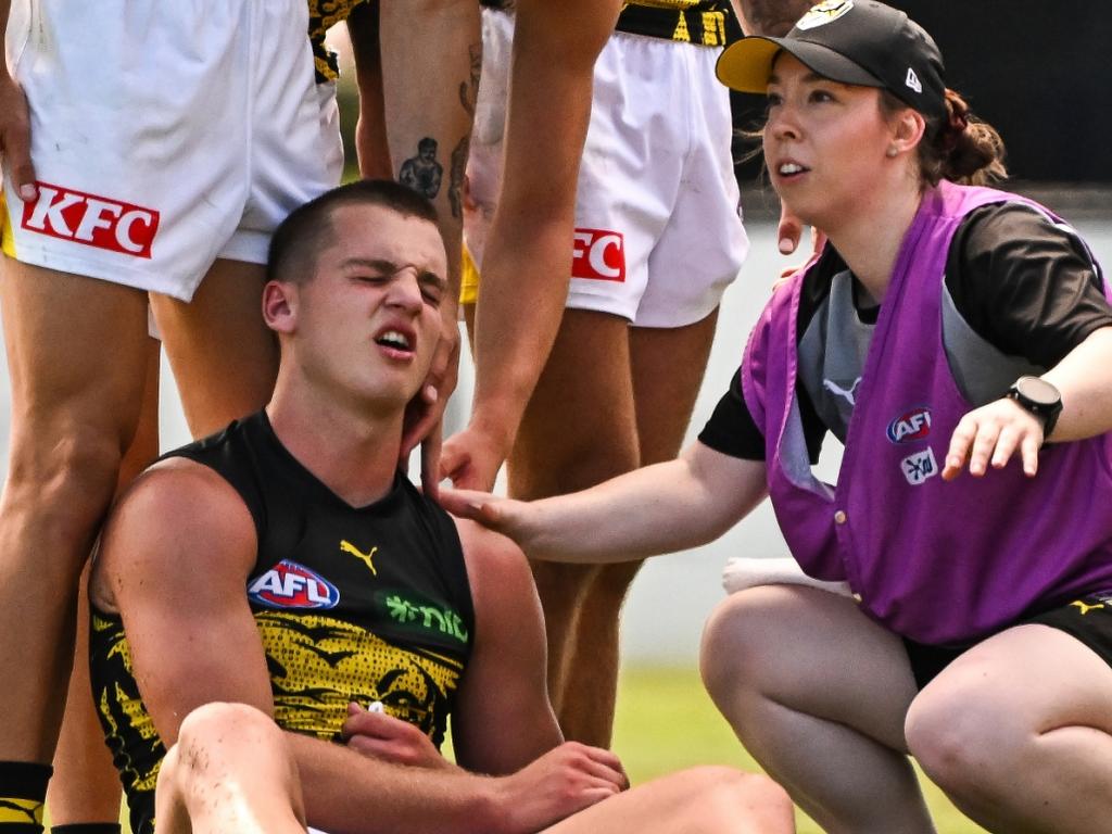 Sam Lalor could miss round 1. Picture: Daniel Carson/AFL Photos via Getty Images