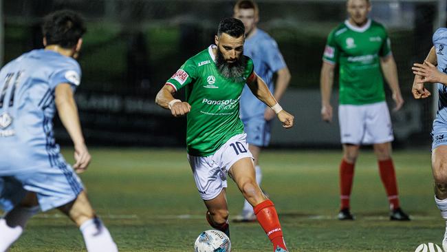 Marconi Stallions captain Marko Jesic in the NPL NSW Men 2023. Picture: Brett Nielsen