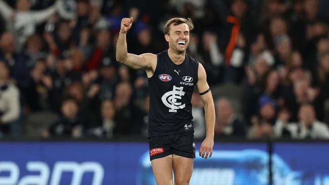 Lochie O'Brien made an impression in his first outing for PINT out of the playing in the AFL. Picture: Robert Cianflone/Getty Images